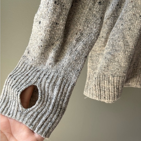 Torrid size 2 (2X) Pullover Cable Front Tunic Sweater, Taupe - Picture 3 of 7